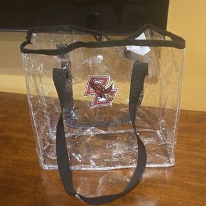 Boston College Clear Tote Bag with Black Straps